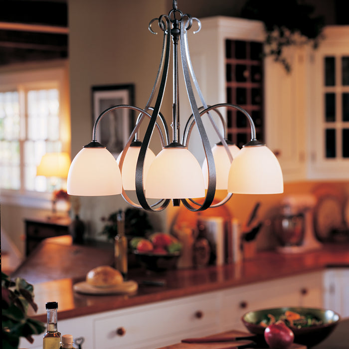 Sweeping Taper 5 Arm Chandelier in Natural Iron (20)