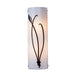 Forged Leaf and Stem Sconce in Dark Smoke (07)