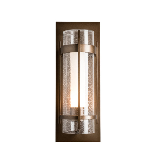 Banded Seeded Glass Large Outdoor Sconce in Coastal Bronze (75)