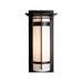Banded with Top Plate Large Outdoor Sconce in Coastal Black (10)