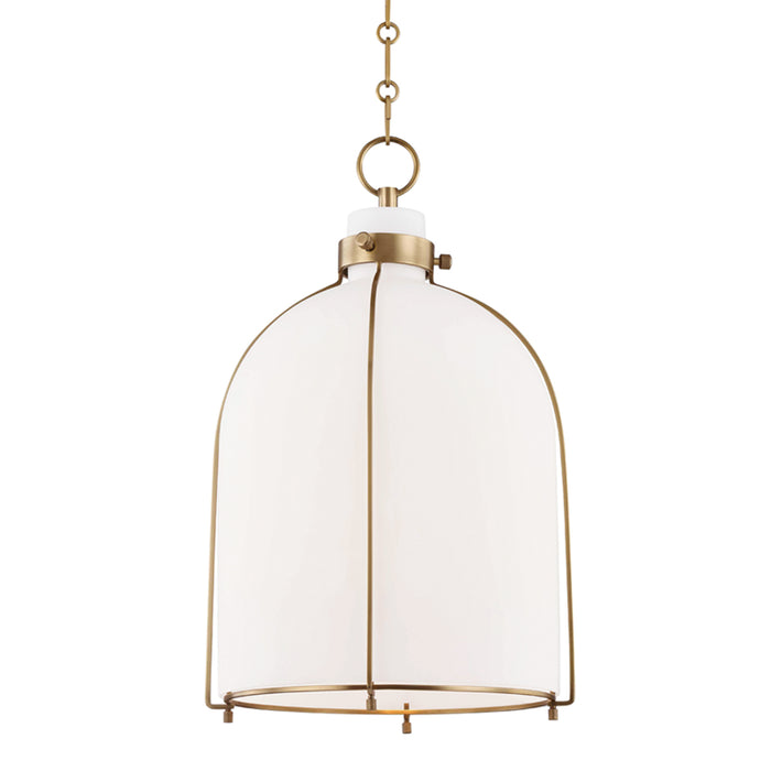 Eldridge 1-Light B Pendant in Aged Brass - Lamps Expo