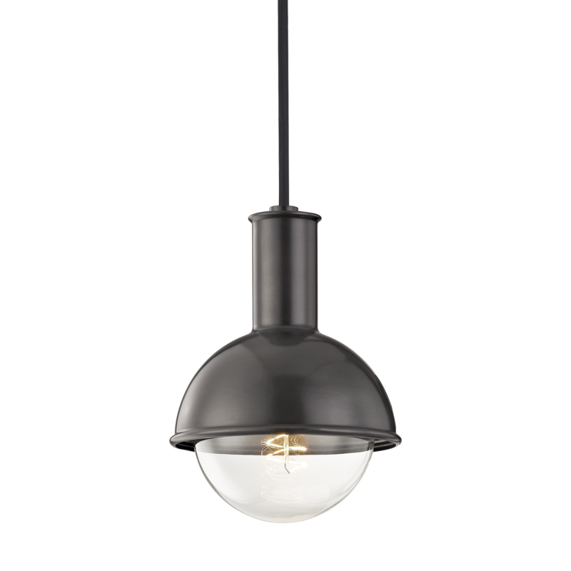 Riley 1-Light Pendant in Aged Brass - Lamps Expo