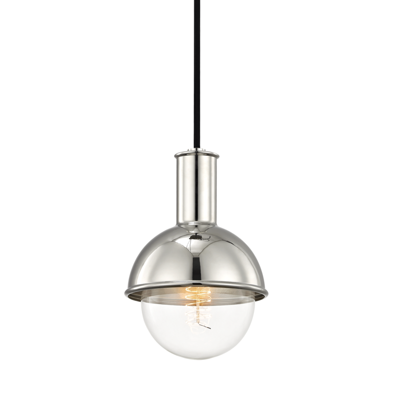 Riley 1-Light Pendant in Aged Brass - Lamps Expo