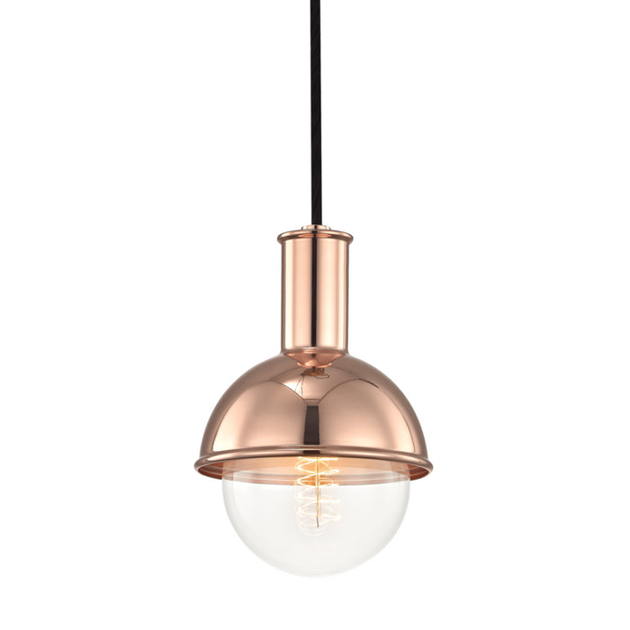 Riley 1-Light Pendant in Aged Brass - Lamps Expo