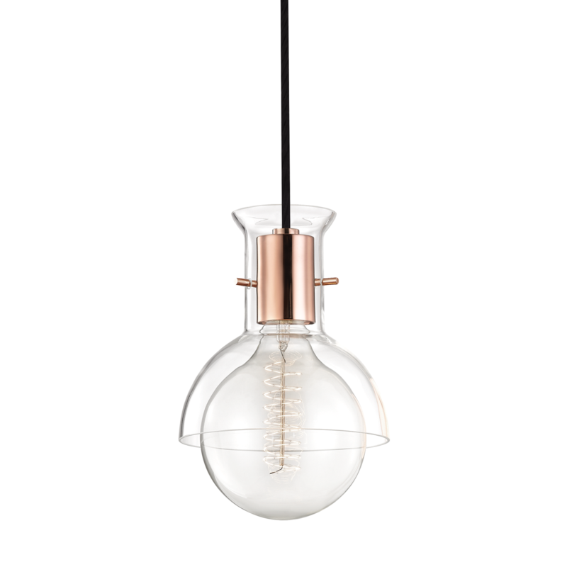 Riley 1-Light Pendant with Glass - Lamps Expo