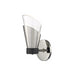 Angie 1 Light Wall Sconce in Polished Nickel/Black