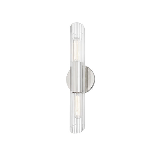 Cecily 2 Light Small Wall Sconce in Polished Nickel