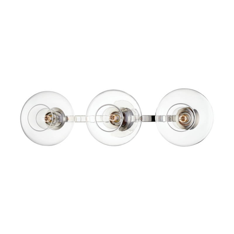 Margot 3 Light Wall Sconce in Polished Nickel