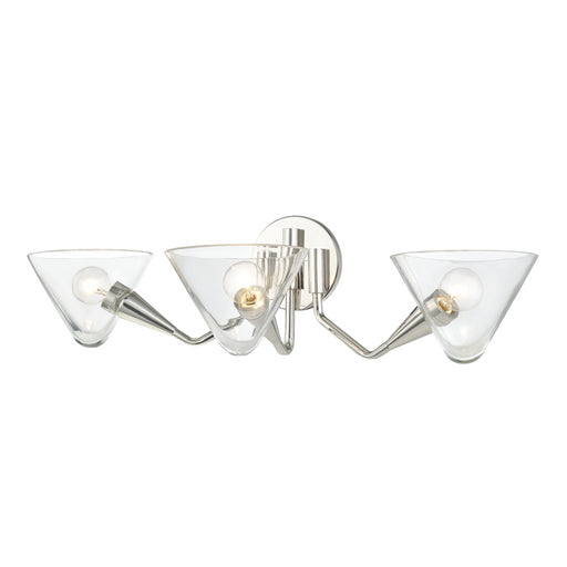 Isabella 3 Light Wall Sconce in Polished Nickel