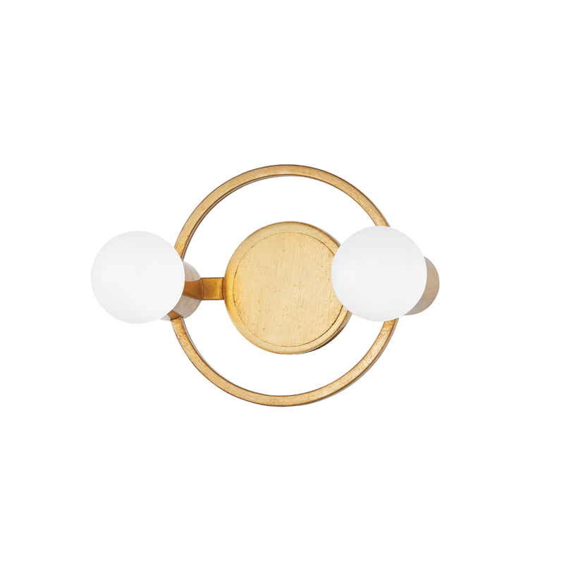 Hope 2-Light Bath Bracket in Gold Leaf - Lamps Expo