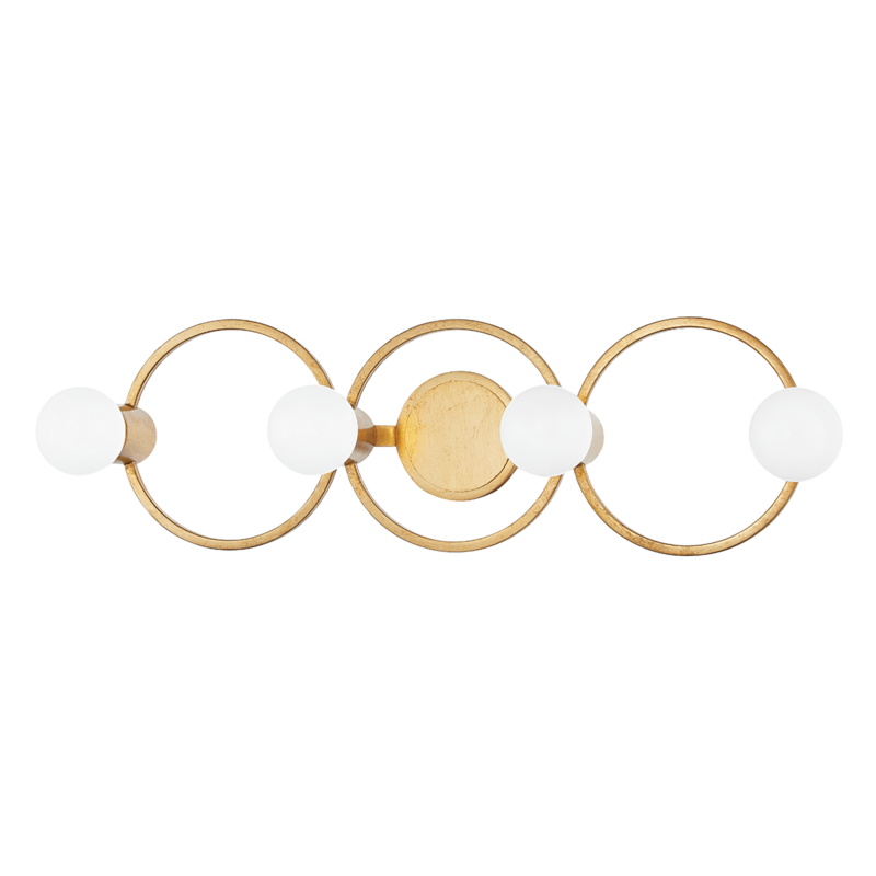Hope 4-Light Bath Bracket in Gold Leaf - Lamps Expo