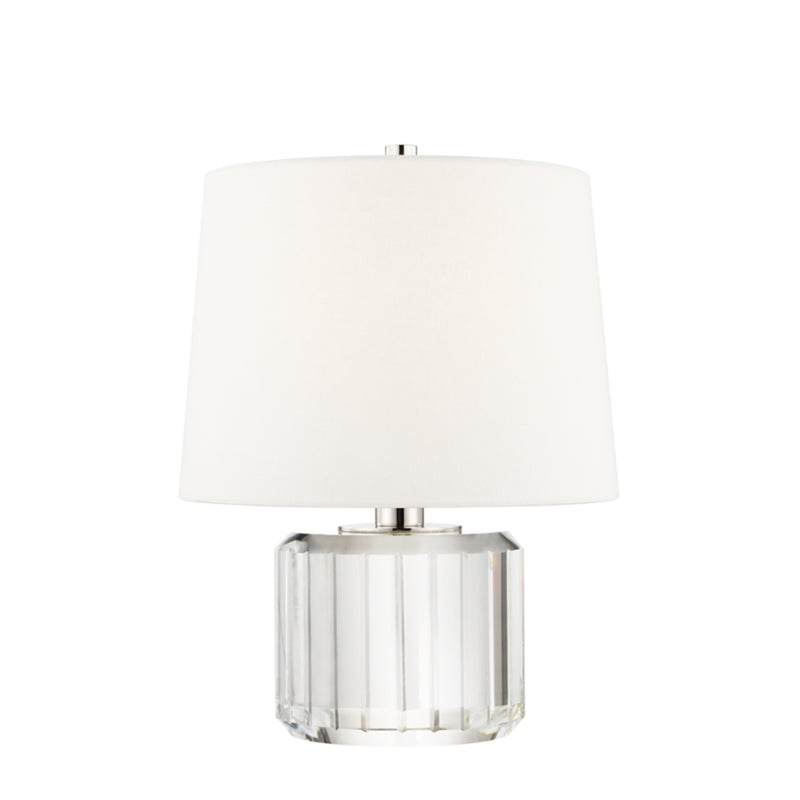 Hague 1-Light Small Table Lamp in Polished Nickel - Lamps Expo
