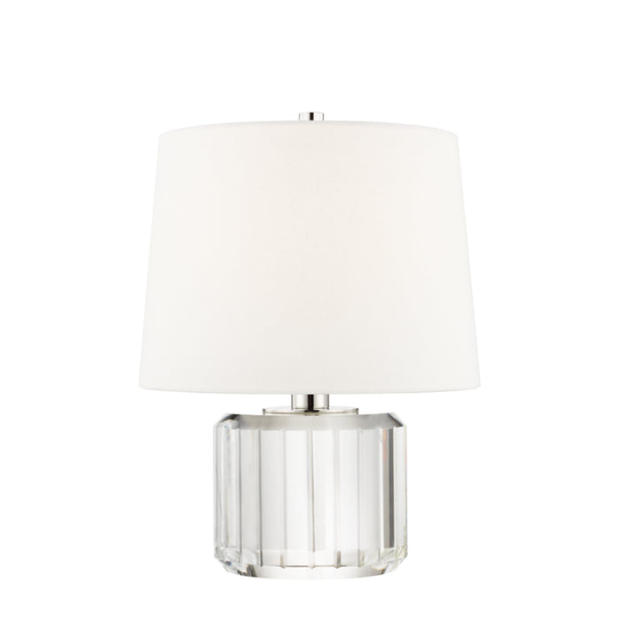 Hague 1-Light Small Table Lamp in Polished Nickel - Lamps Expo