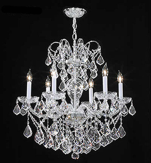 Vienna 6-Light Chandelier in Silver with Imperial Crystal - Lamps Expo