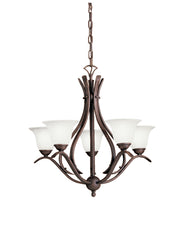 Dover 5-Light Chandelier with Glass Shades - Lamps Expo