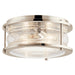 Ashland Bay Flush Mount 2-Light in Polished Nickel - Lamps Expo