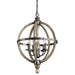 Evan Chandelier 5-Light in Distressed Antique Gray - Lamps Expo