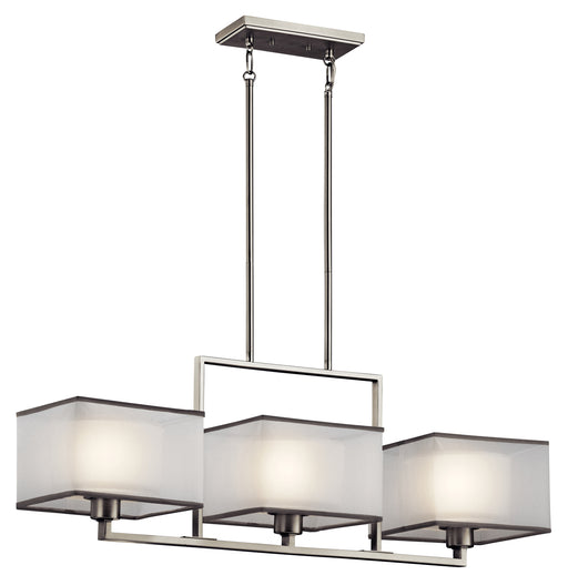 Kailey Linear Chandelier 3-Light in Brushed Nickel - Lamps Expo