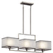 Kailey Linear Chandelier 3-Light in Brushed Nickel - Lamps Expo