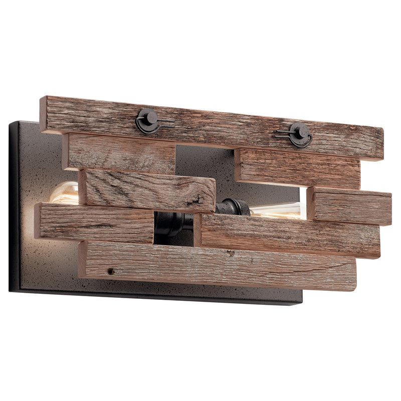 Cuyahoga Mill Wall Sconce 2-Light in Anvil Iron - Lamps Expo