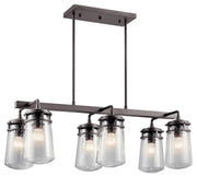 Lyndon 6-Light Outdoor Linear Chandelier - Lamps Expo