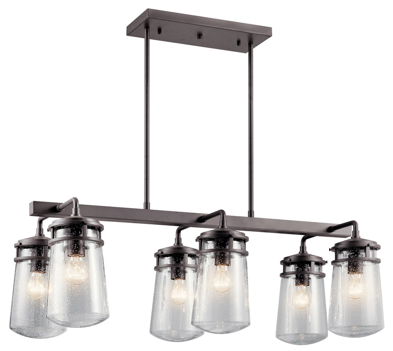 Lyndon 6-Light Outdoor Linear Chandelier - Lamps Expo