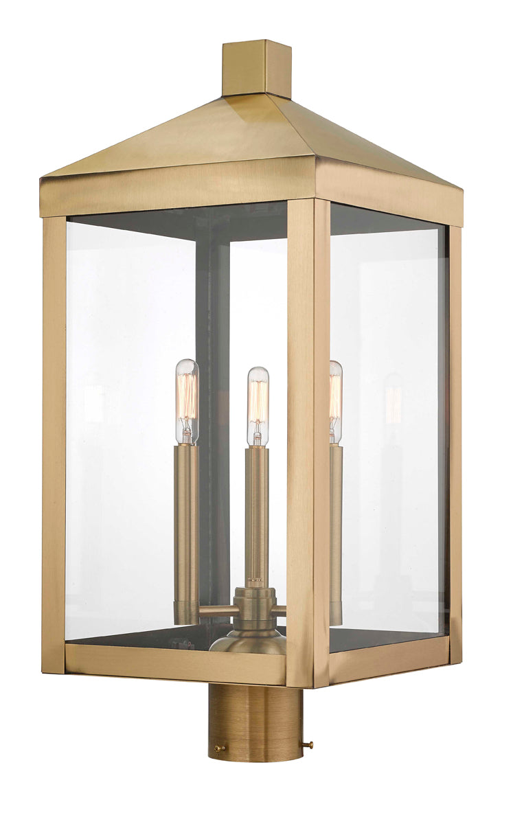 Nyack 3-Light Outdoor Post Top Lantern - Lamps Expo