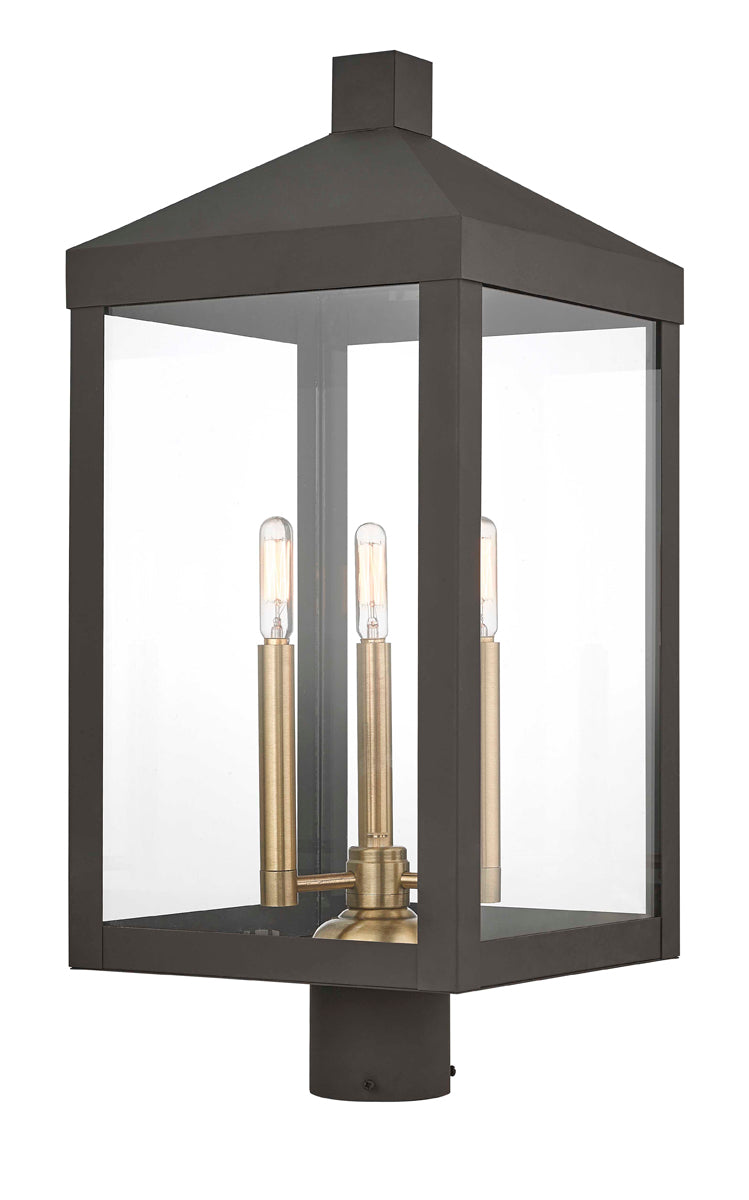Nyack 3-Light Outdoor Post Top Lantern - Lamps Expo