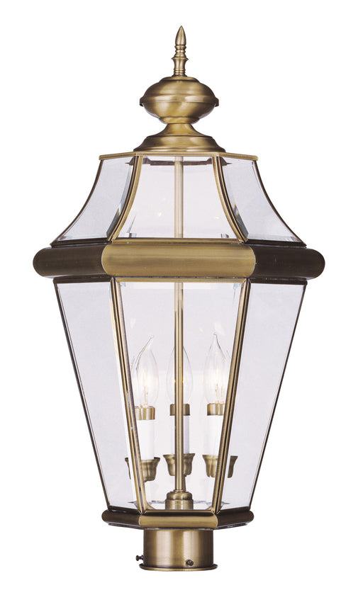 Georgetown 3-Light Outdoor Post Lantern - Lamps Expo
