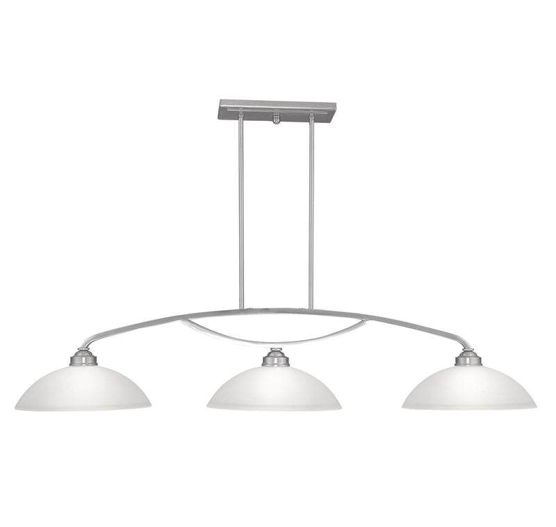 Somerset 3-Light Billiard/Island in Brushed Nickel - Lamps Expo