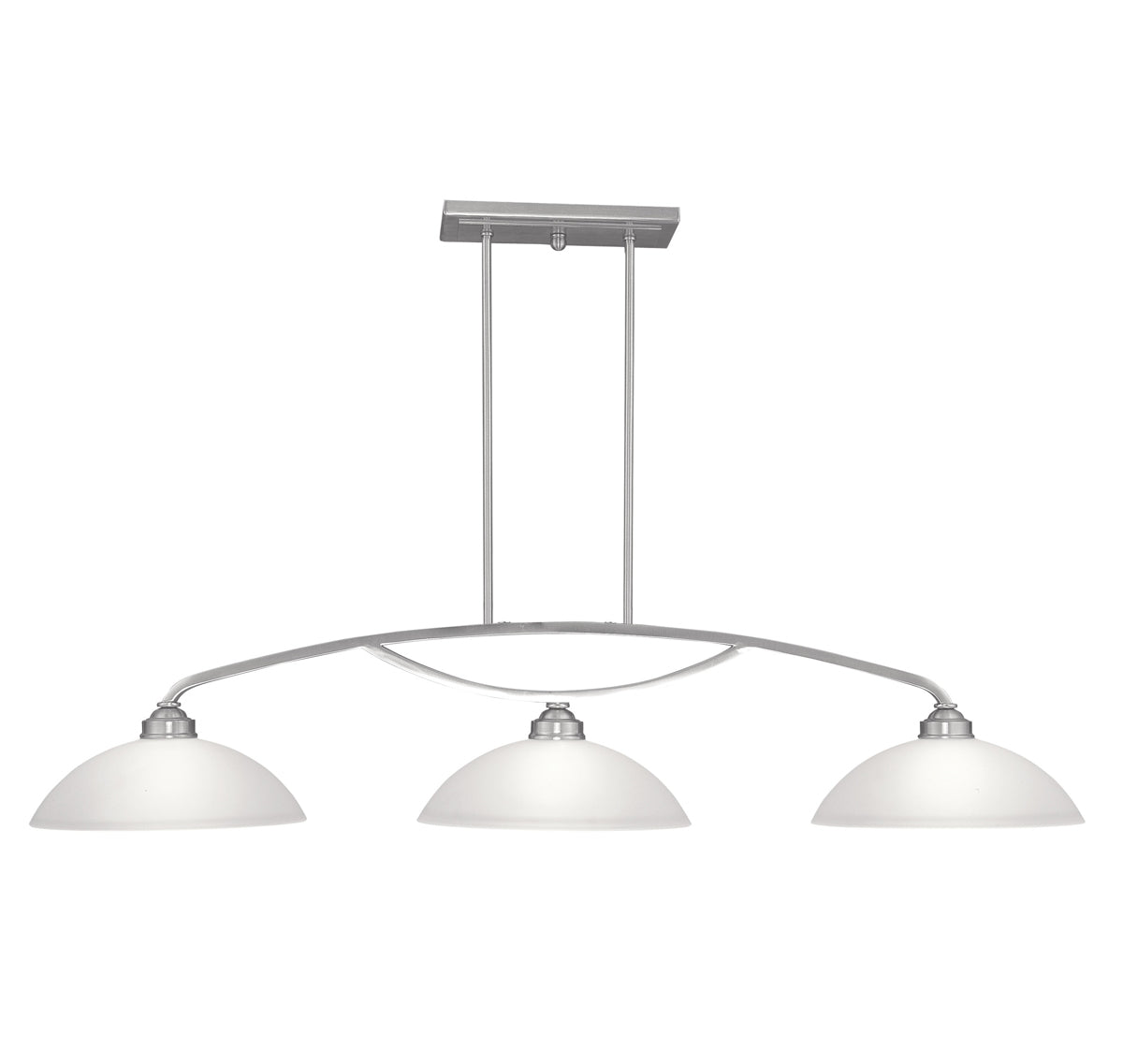 Somerset 3-Light Billiard/Island in Brushed Nickel - Lamps Expo