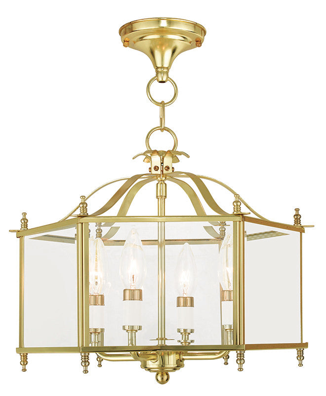 Livingston 4-Light Convertible Pendant/Ceiling Mount - Lamps Expo