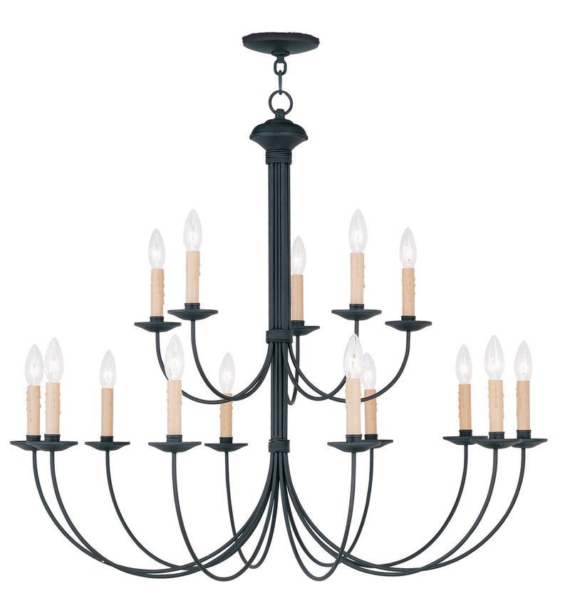 Heritage 15-Light Chandelier in Black - Lamps Expo