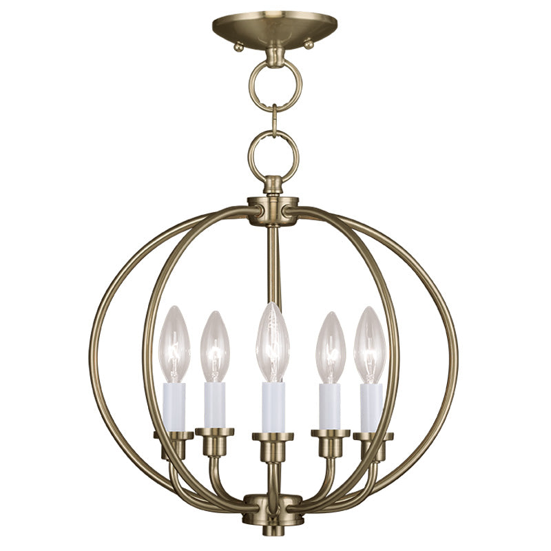 Milania 5-Light Convertible Mini Chandelier/Ceiling Mount - Lamps Expo