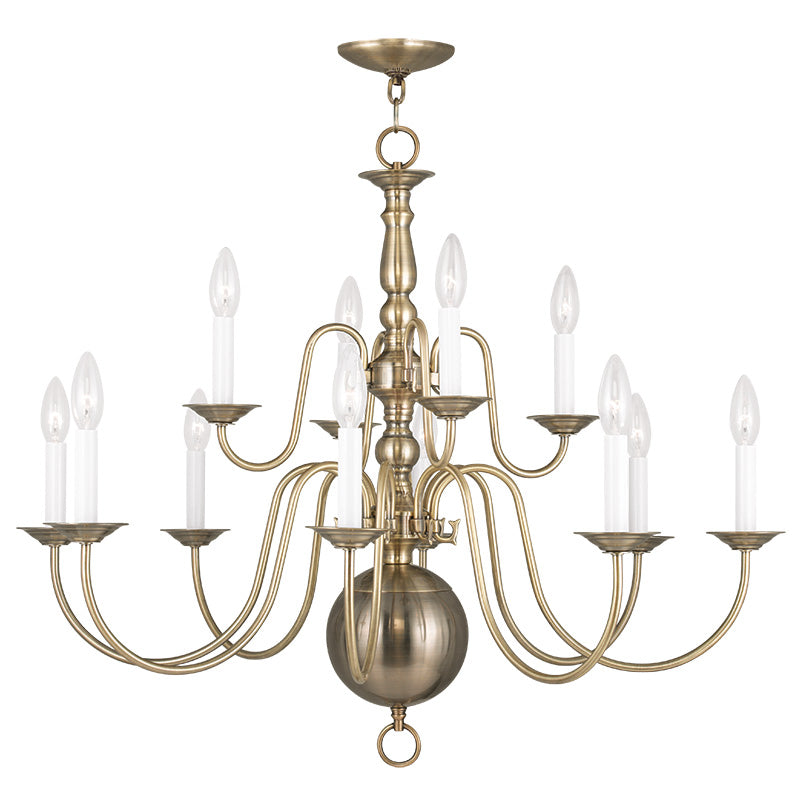 Williamsburgh 12-Light Chandelier - Lamps Expo