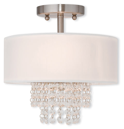 Carlisle 2-Light Ceiling Mount in Brushed Nickel - Lamps Expo