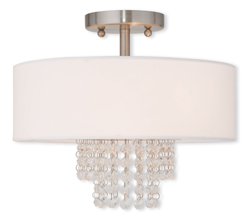 Carlisle 2-Light Ceiling Mount in Brushed Nickel - Lamps Expo