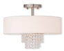 Carlisle 3-Light Ceiling Mount in Brushed Nickel - Lamps Expo