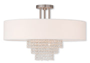 Carlisle 5-Light Ceiling Mount in Brushed Nickel - Lamps Expo
