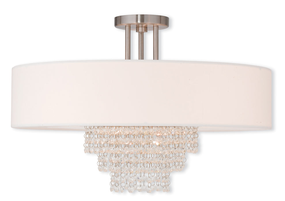 Carlisle 5-Light Ceiling Mount in Brushed Nickel - Lamps Expo