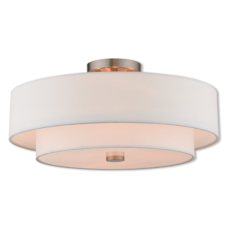 Claremont 4-Light Ceiling Mount in Brushed Nickel - Lamps Expo