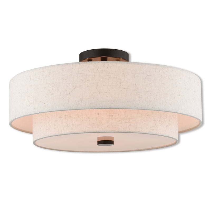 Claremont 4-Light Ceiling Mount in English Bronze - Lamps Expo