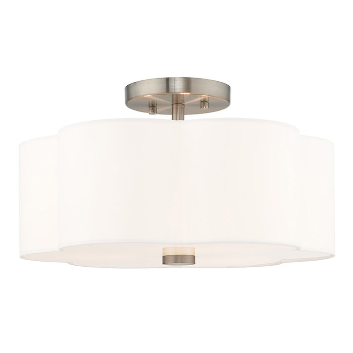 Chelsea 3-Light Ceiling Mount in Brushed Nickel - Lamps Expo