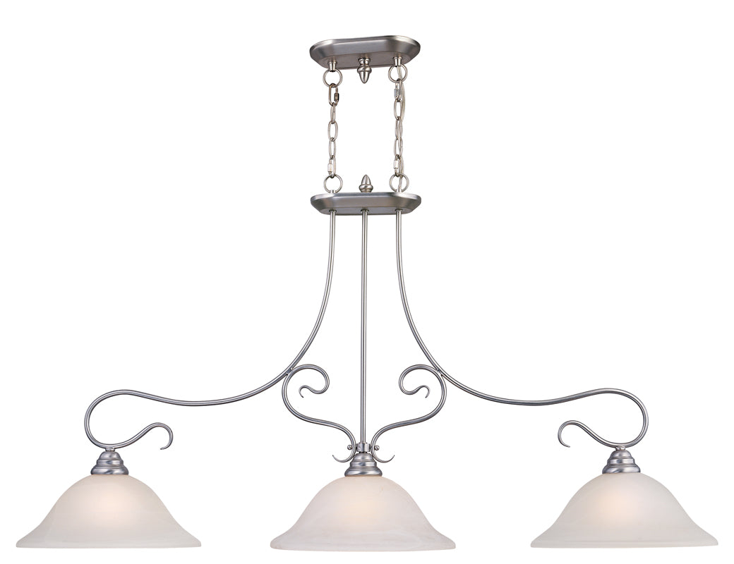Coronado 3-Light Island in Brushed Nickel - Lamps Expo