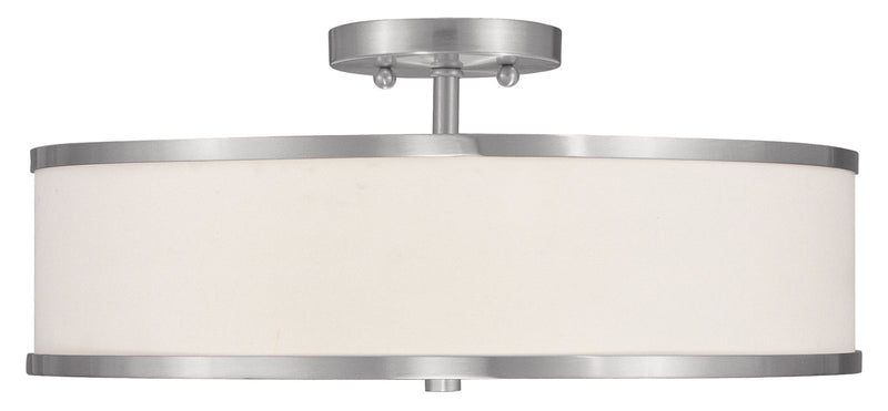 Park Ridge 3-Light Ceiling Mount in Brushed Nickel - Lamps Expo