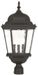 Hamilton 3-Light Outdoor Post Lantern in Textured Black - Lamps Expo