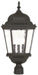 Hamilton 3-Light Outdoor Post Lantern in Textured Black - Lamps Expo