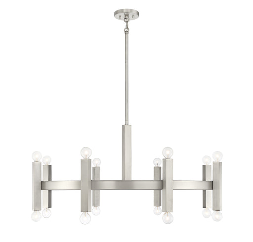 Meridian (M100103BN) 16-Light Chandelier in Brushed Nickel