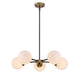 Meridian (M10011-79) 5-Light Chandelier in Oil Rubbed Bronze with Natural Brass