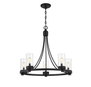 Meridian (M10018MBK) 5-Light Chandelier in Matte Black